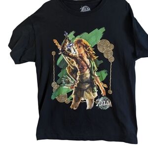 The Legend Of Zelda Tears Of The Kingdom Black Mens  T-Shirt Size L